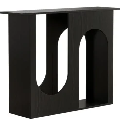 39.4" Console Table, Narrow Sofa Table Behind Couch with Arched Design