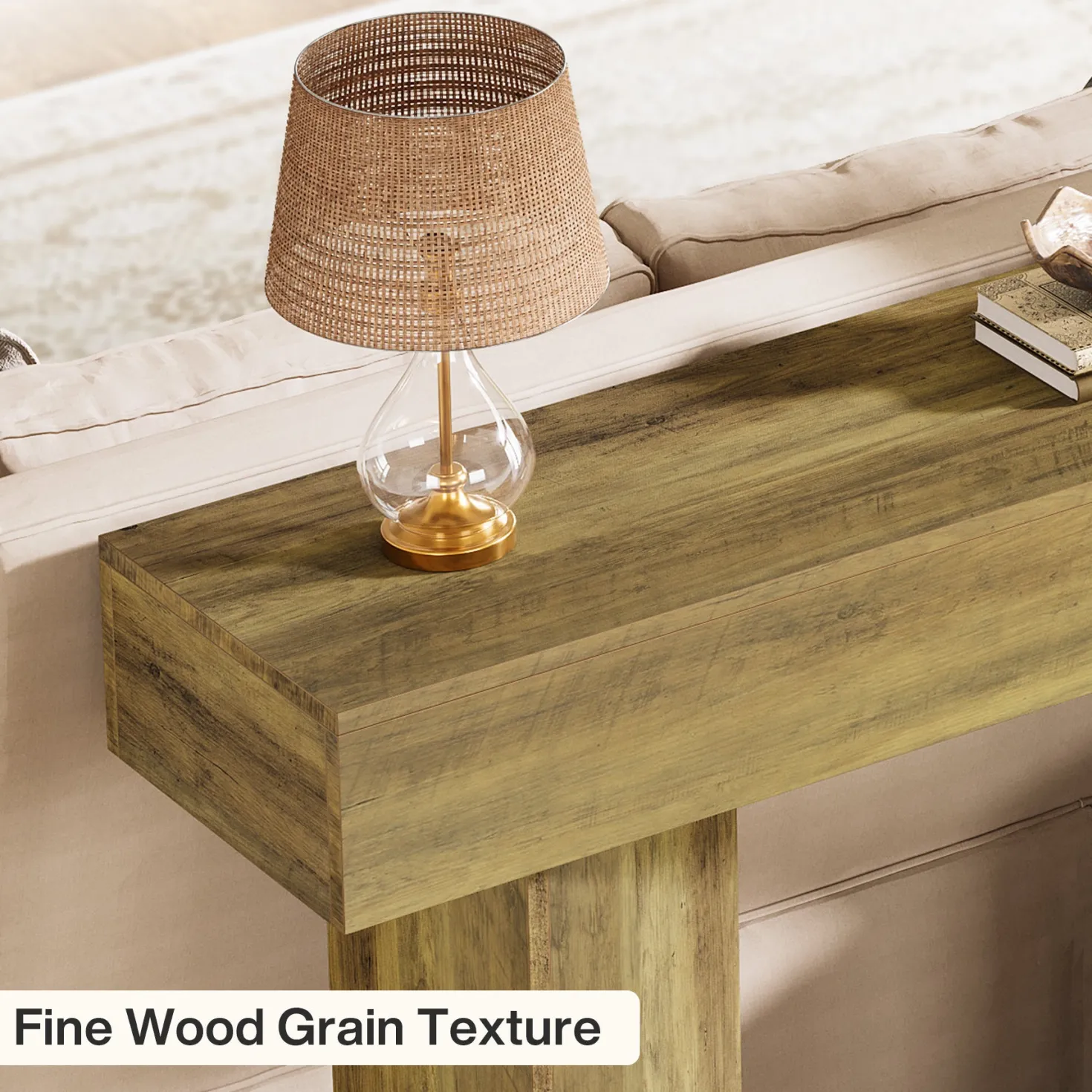 63" Console Table, Narrow Sofa Table Entry Console Table