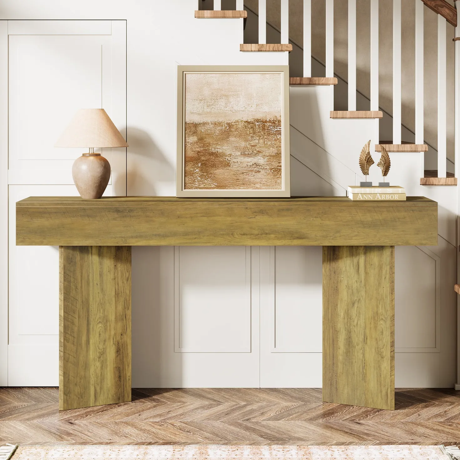 63" Console Table, Narrow Sofa Table Entry Console Table