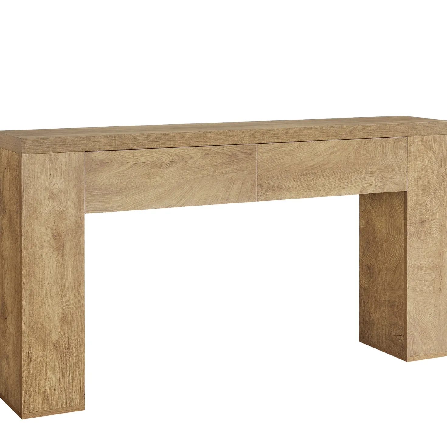 63" Console Table, Rustic Sofa Hallway Table with Drawers