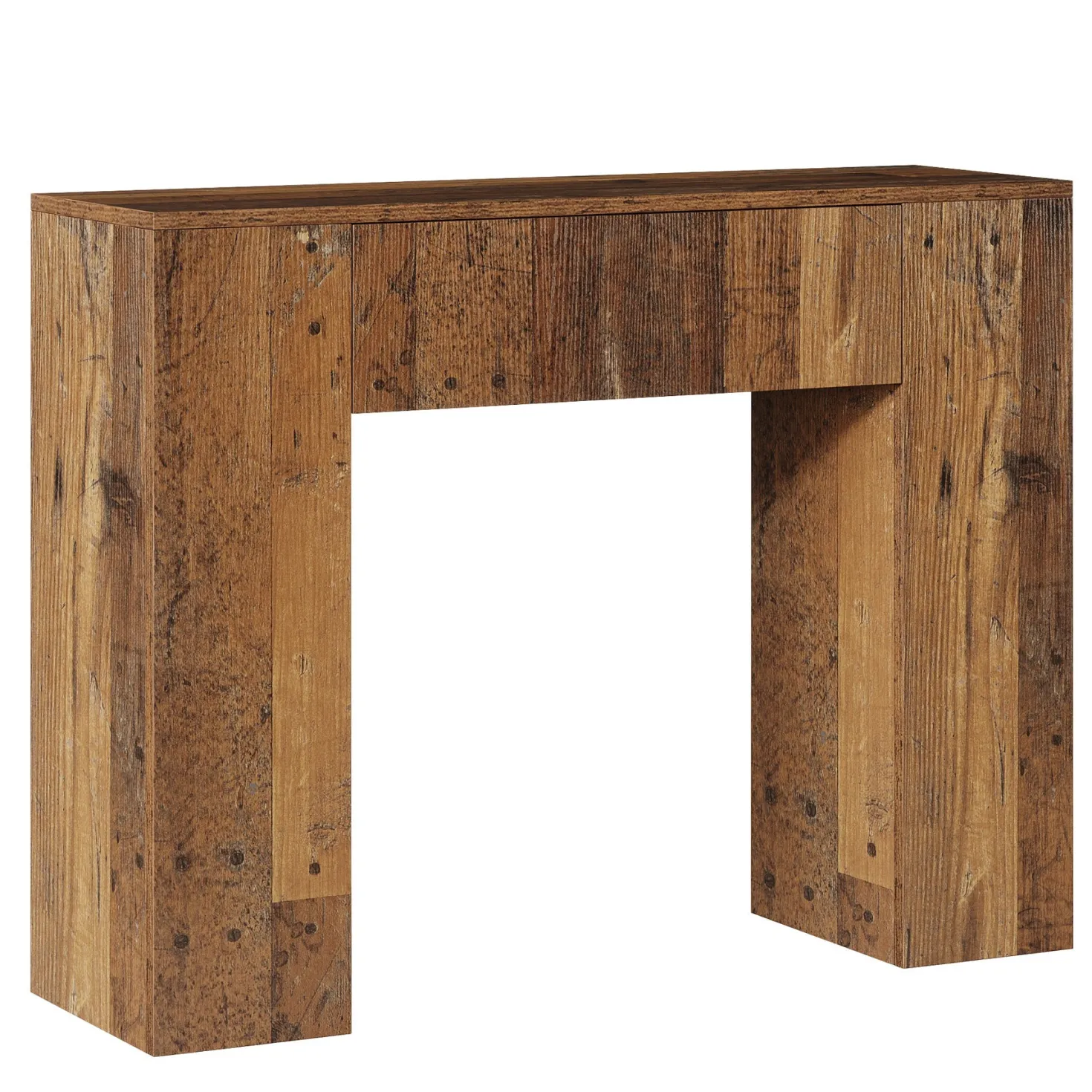 39" Console Table, Rustic Sofa Entryway Table Foyer Table with Drawer