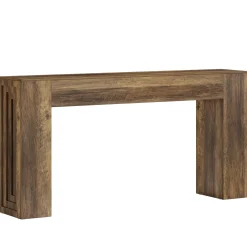 63" Console Table, Rustic Sofa Table Hallway Table with Stable Legs