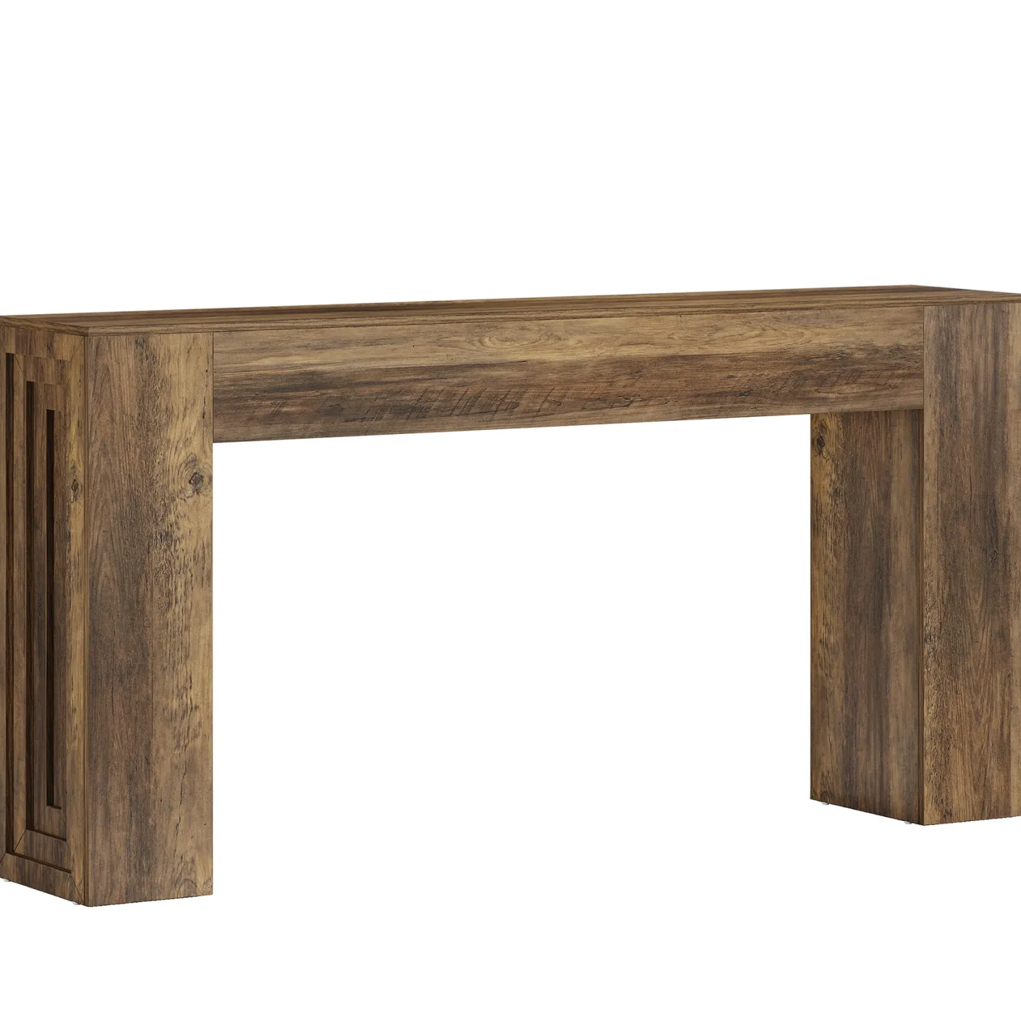 63" Console Table, Rustic Sofa Table Hallway Table with Stable Legs