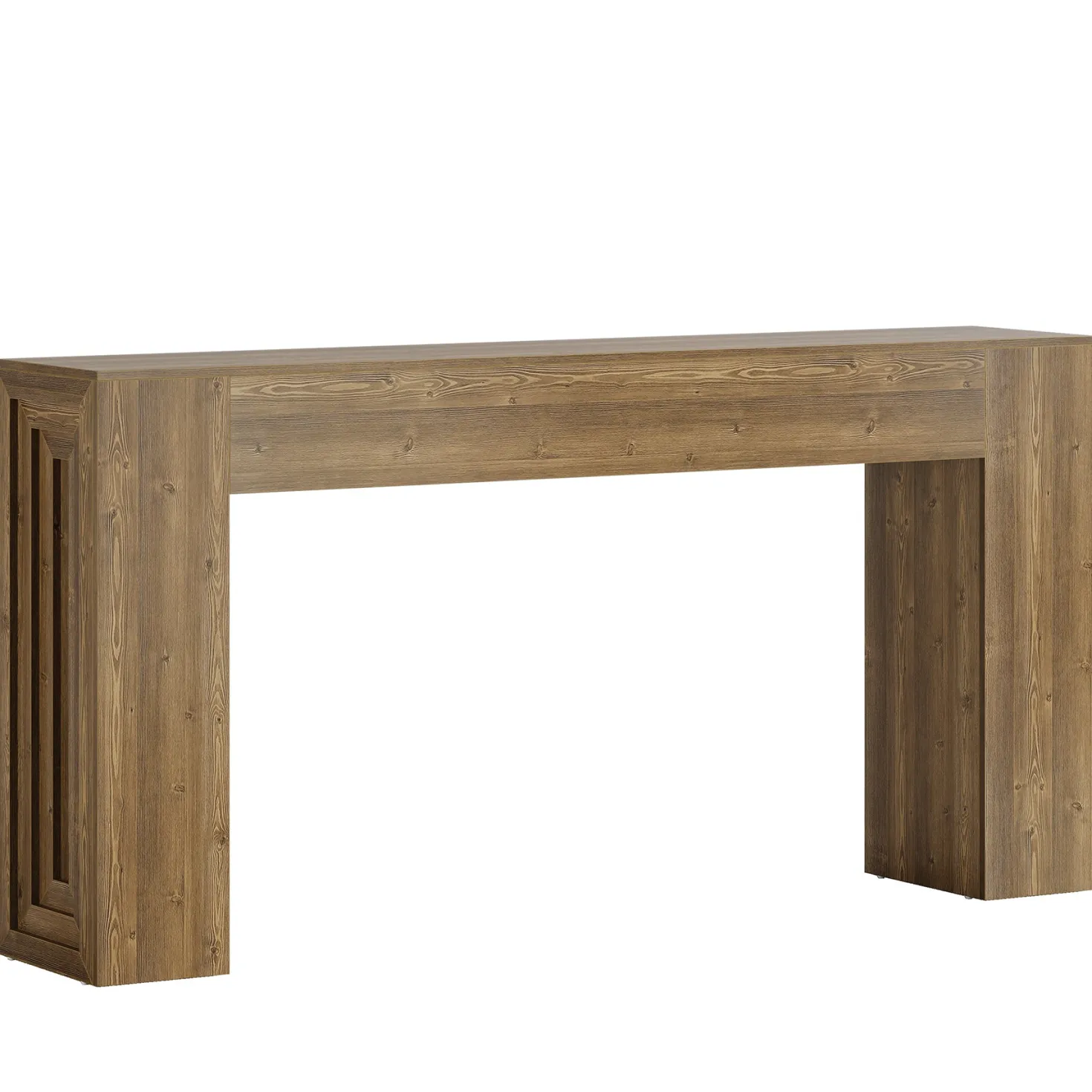 63" Console Table, Rustic Sofa Table Hallway Table with Stable Legs