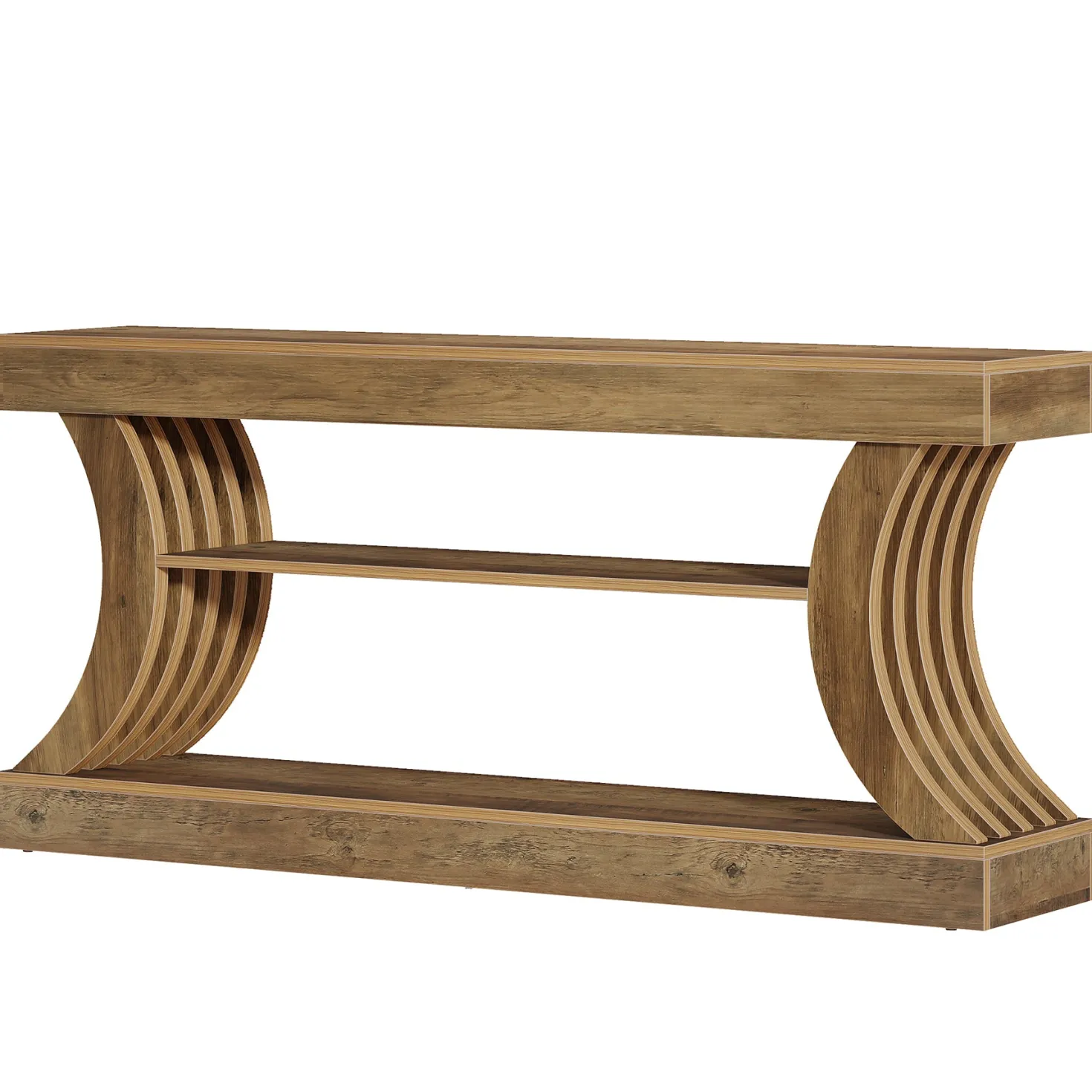 70.9" Console Table, 3-Tier Entryway Couch Table Behind Sofa