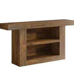 63" Console Table, 3-Tier Farmhouse Entryway Table with U-Shaped Base
