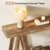 70.87" Console Table, 2-Tier Farmhouse Entryway Table Behind Sofa