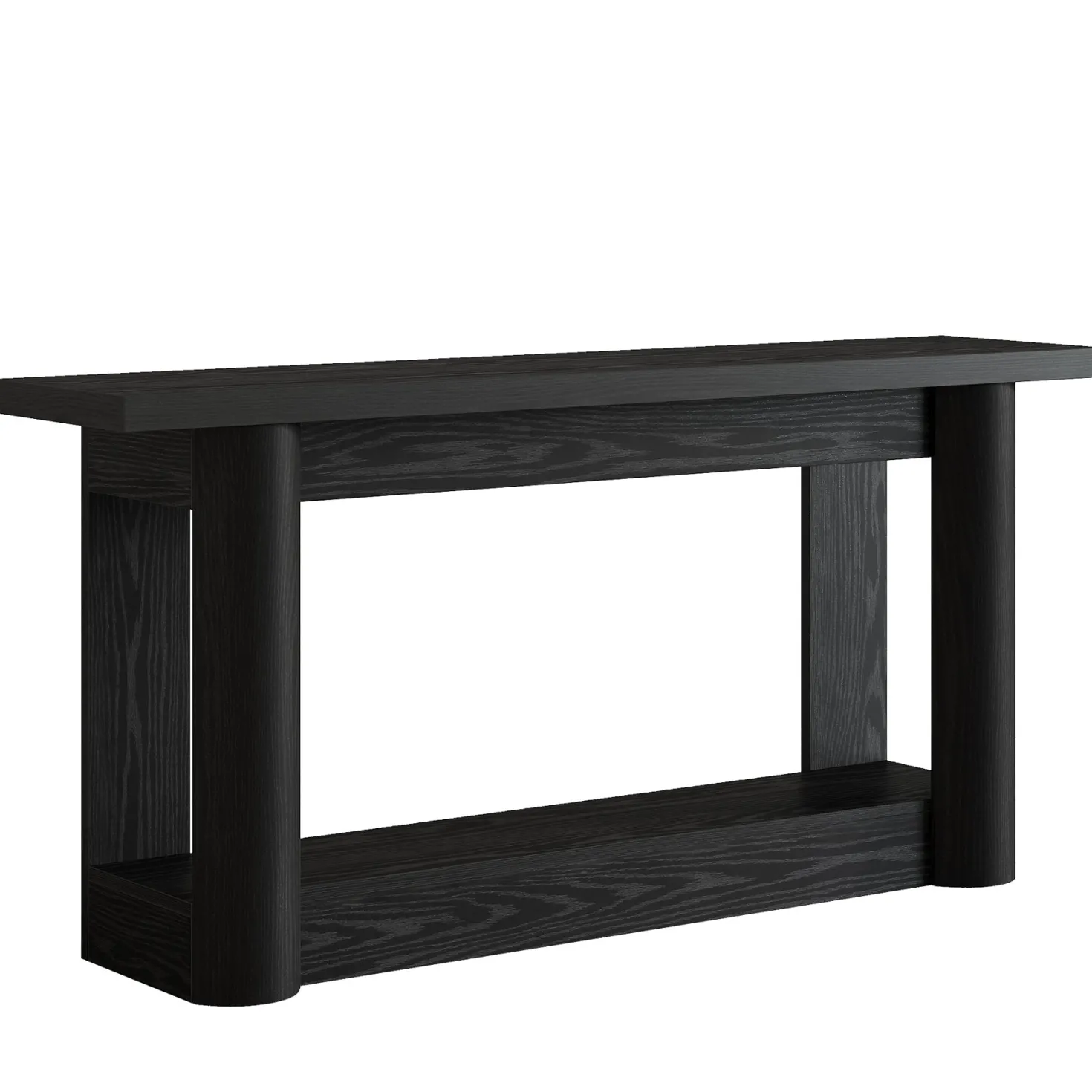 63" Console Table, 2-Tier Farmhouse Entryway Sofa Table
