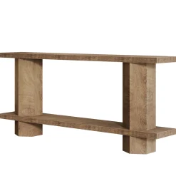 71" Console Table, 2-Tier Hallway Table Sofa Table Behind Couch