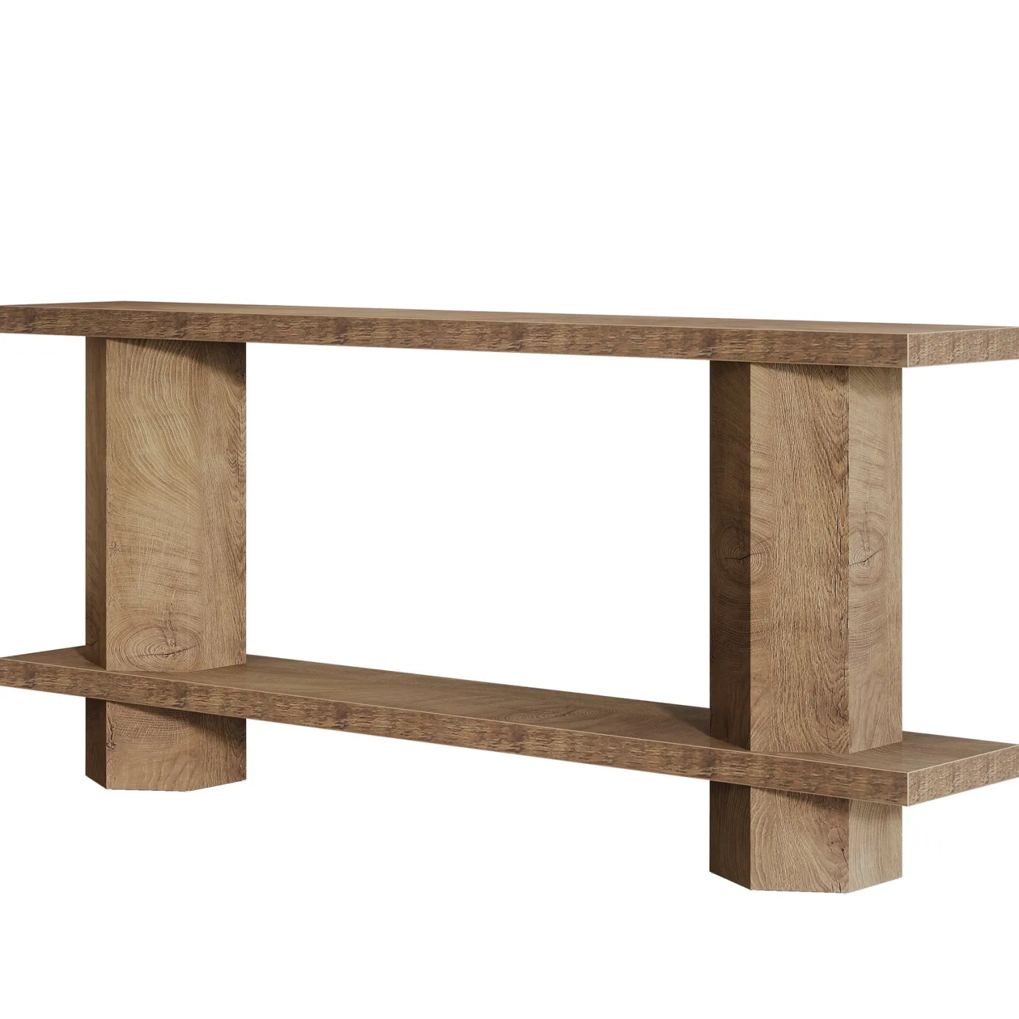 71" Console Table, 2-Tier Hallway Table Sofa Table Behind Couch