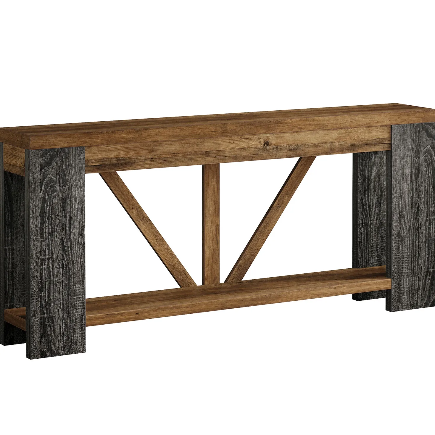 70.8" Console Table, 2-Tier Long Sofa Table Hallway Table