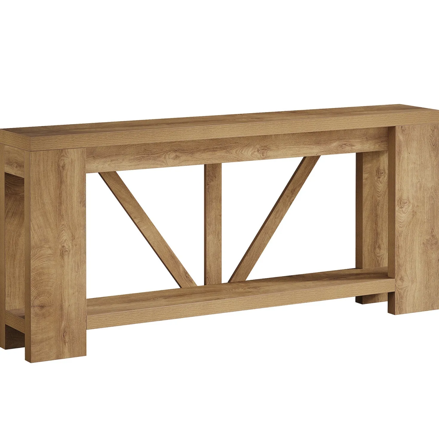 70.8" Console Table, 2-Tier Long Sofa Table Hallway Table