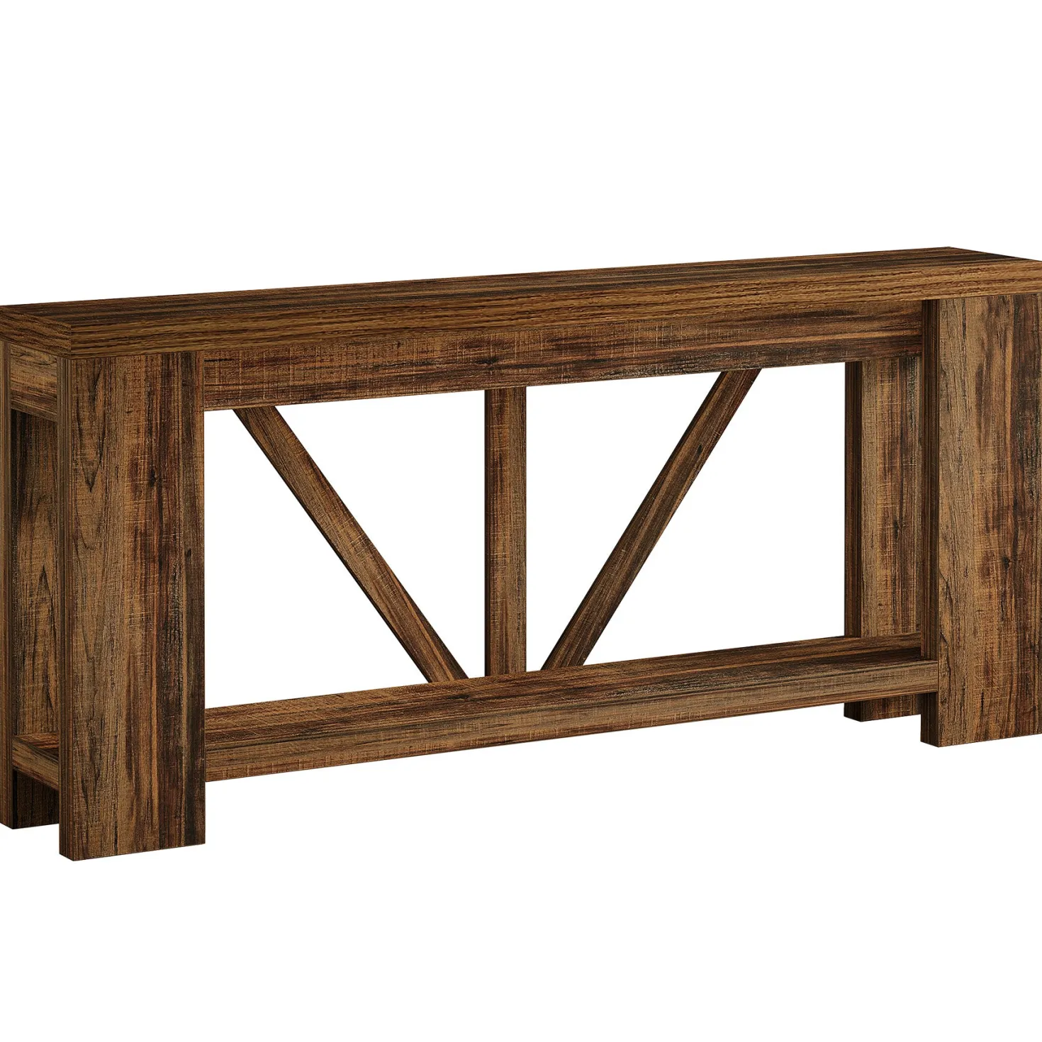 70.8" Console Table, 2-Tier Long Sofa Table Hallway Table