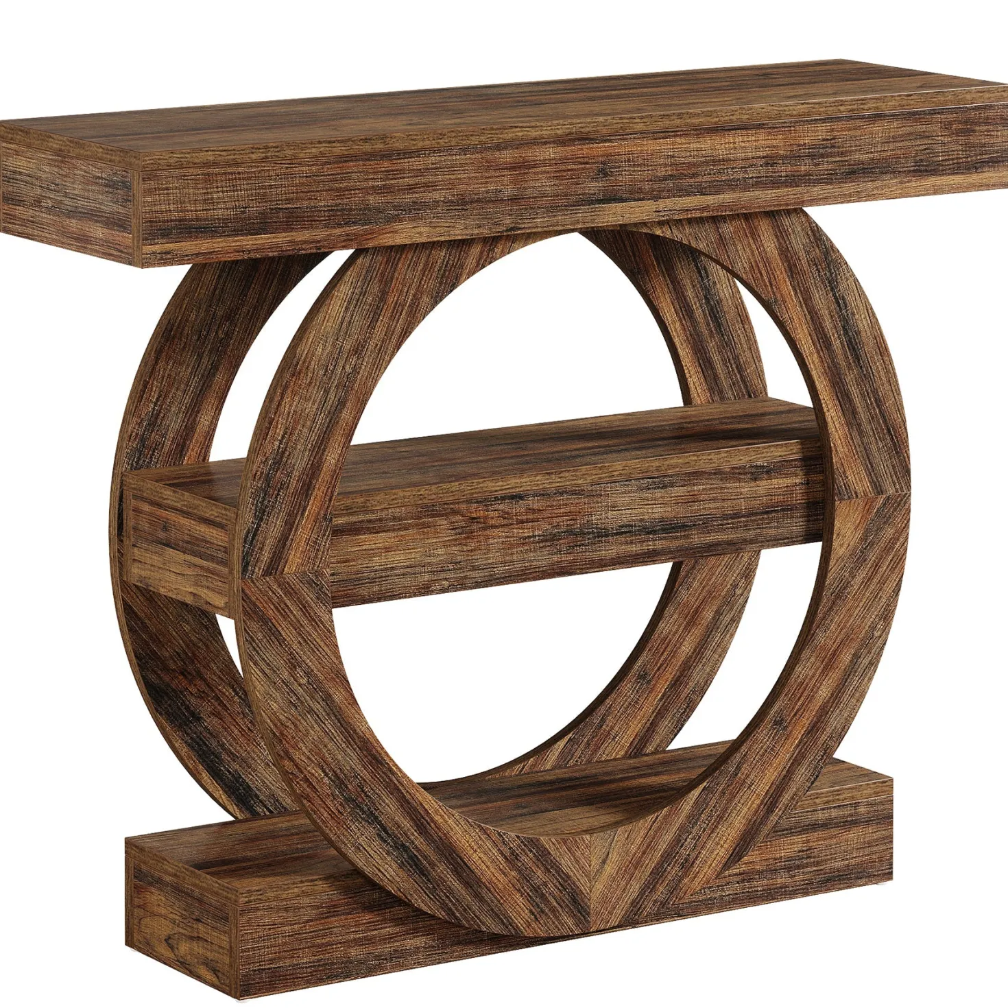 41.3" Console Table, 3-Tier Sofa Hallway Table with Storage Shelves
