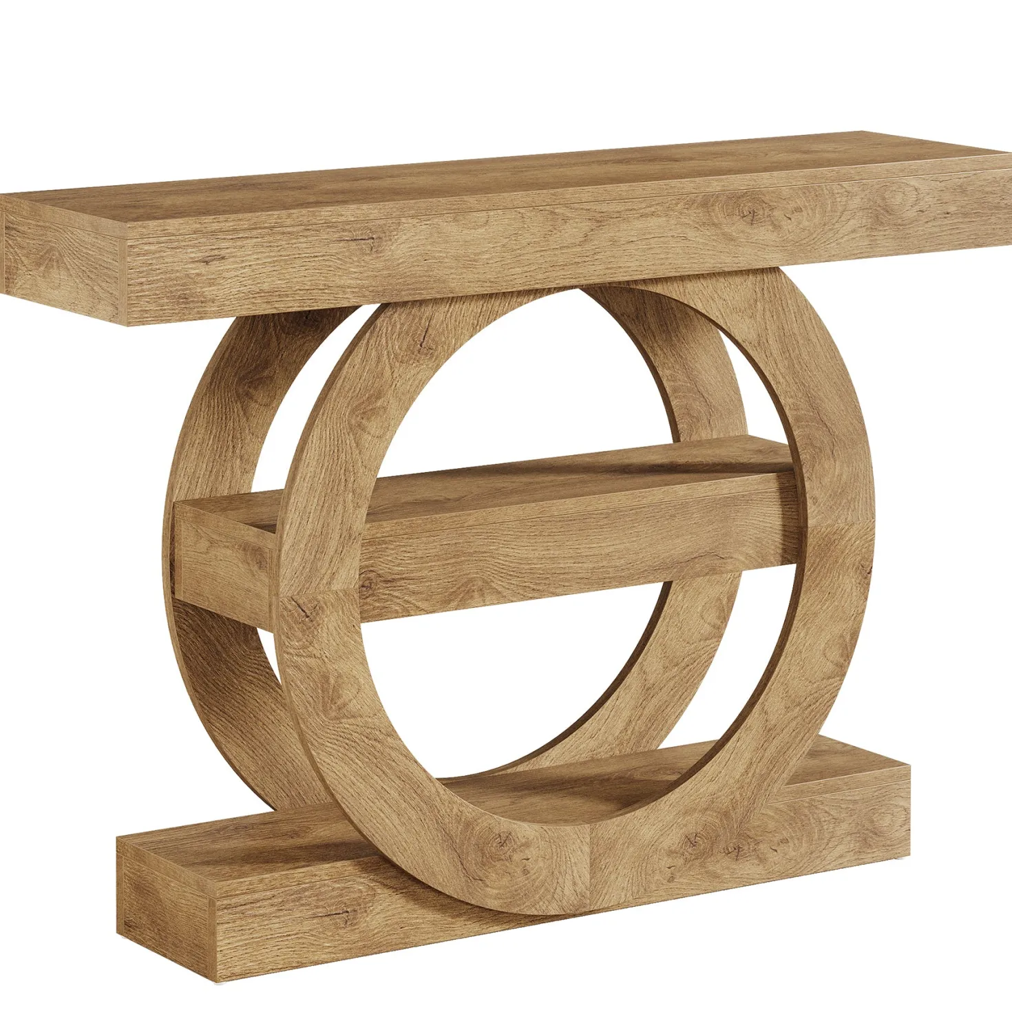 41.3" Console Table, 3-Tier Sofa Hallway Table with Storage Shelves