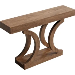 43.3" Console Table, Unique Sofa Table Behind The Couch with Curved Legs