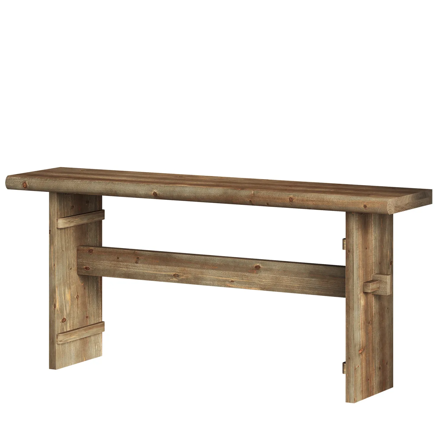63" Console Table, Wood Entryway Table Sofa Table Behind Couch