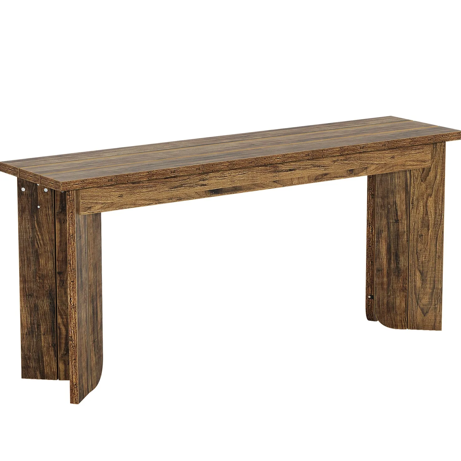 70.9" Console Table, Wood Sofa Table Hallway Table with Double Pedestal