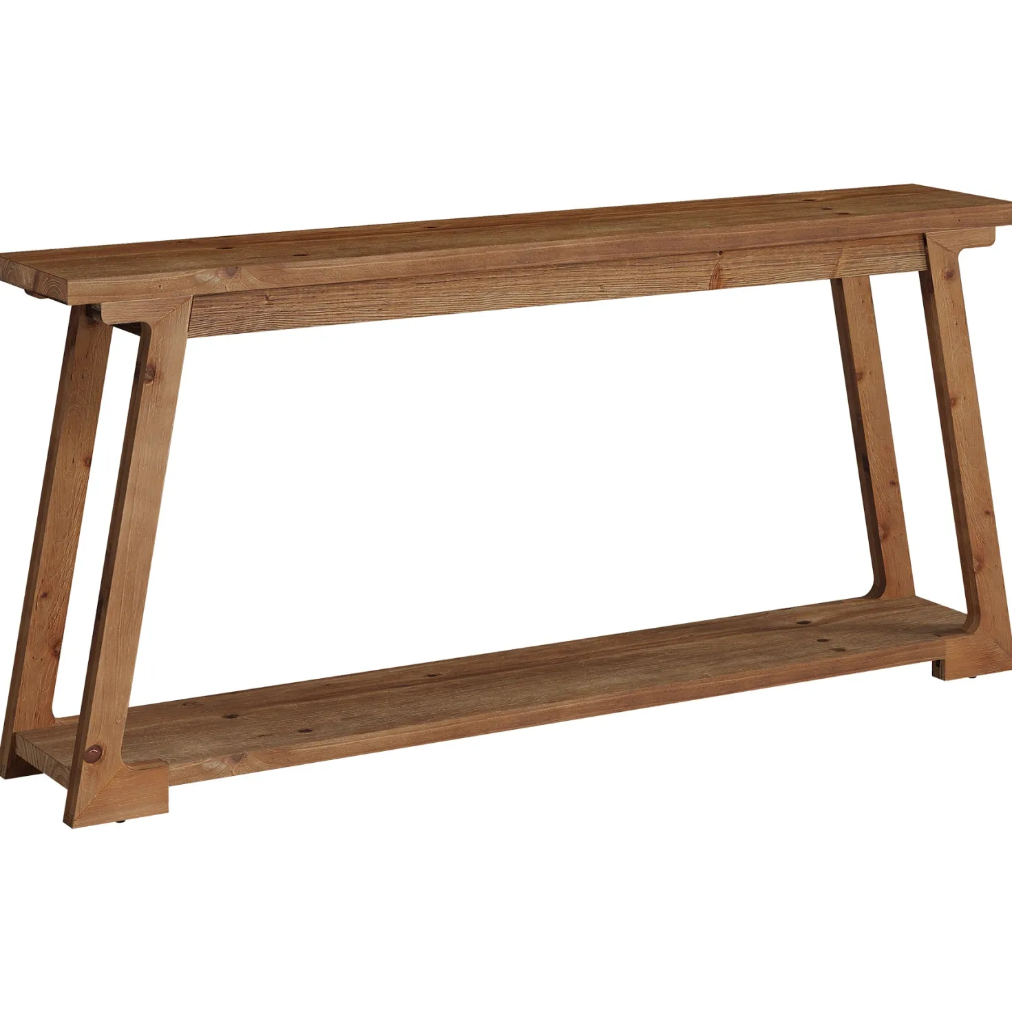 63" Console Table, Wood Sofa Table with 2-Tier Storage for Living Room