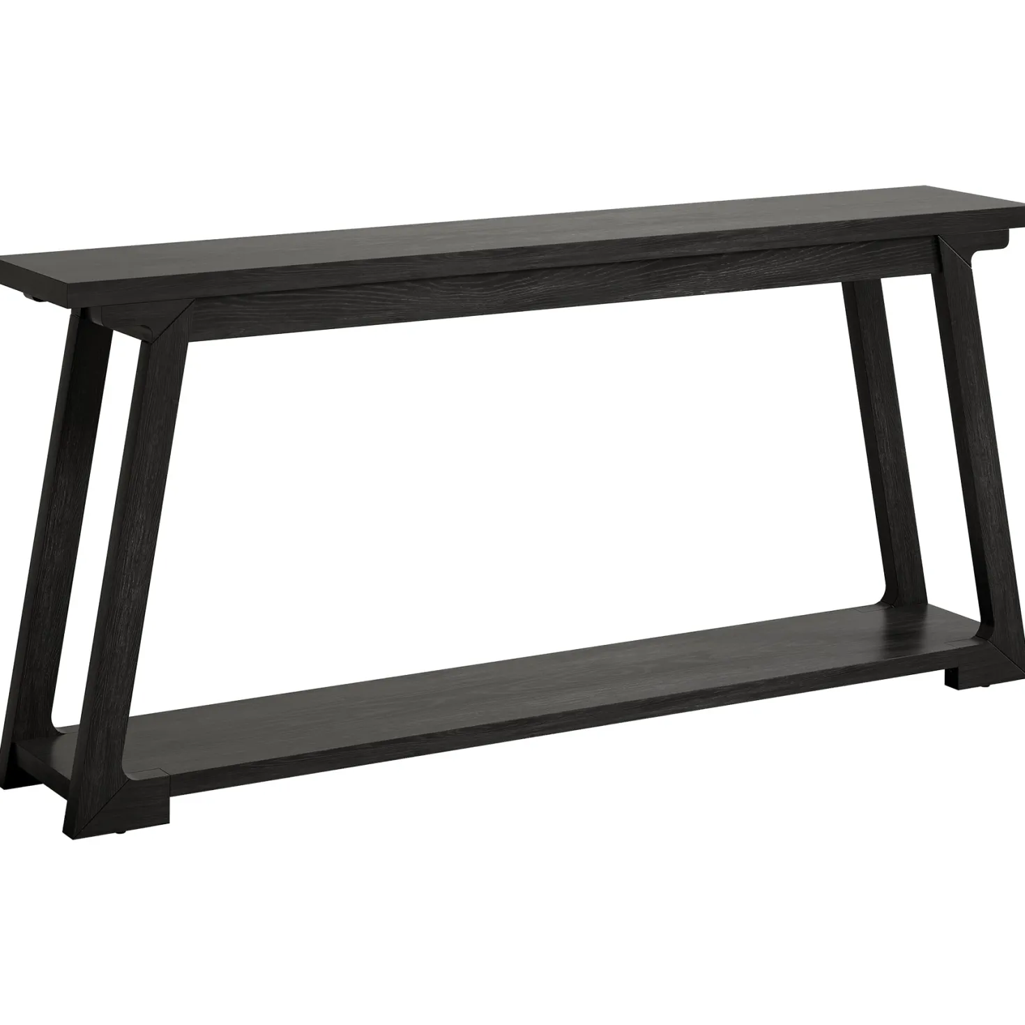 63" Console Table, Wood Sofa Table with 2-Tier Storage for Living Room
