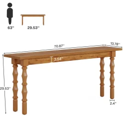 70.9" Console Table, Wood Sofa Table Behind Couch