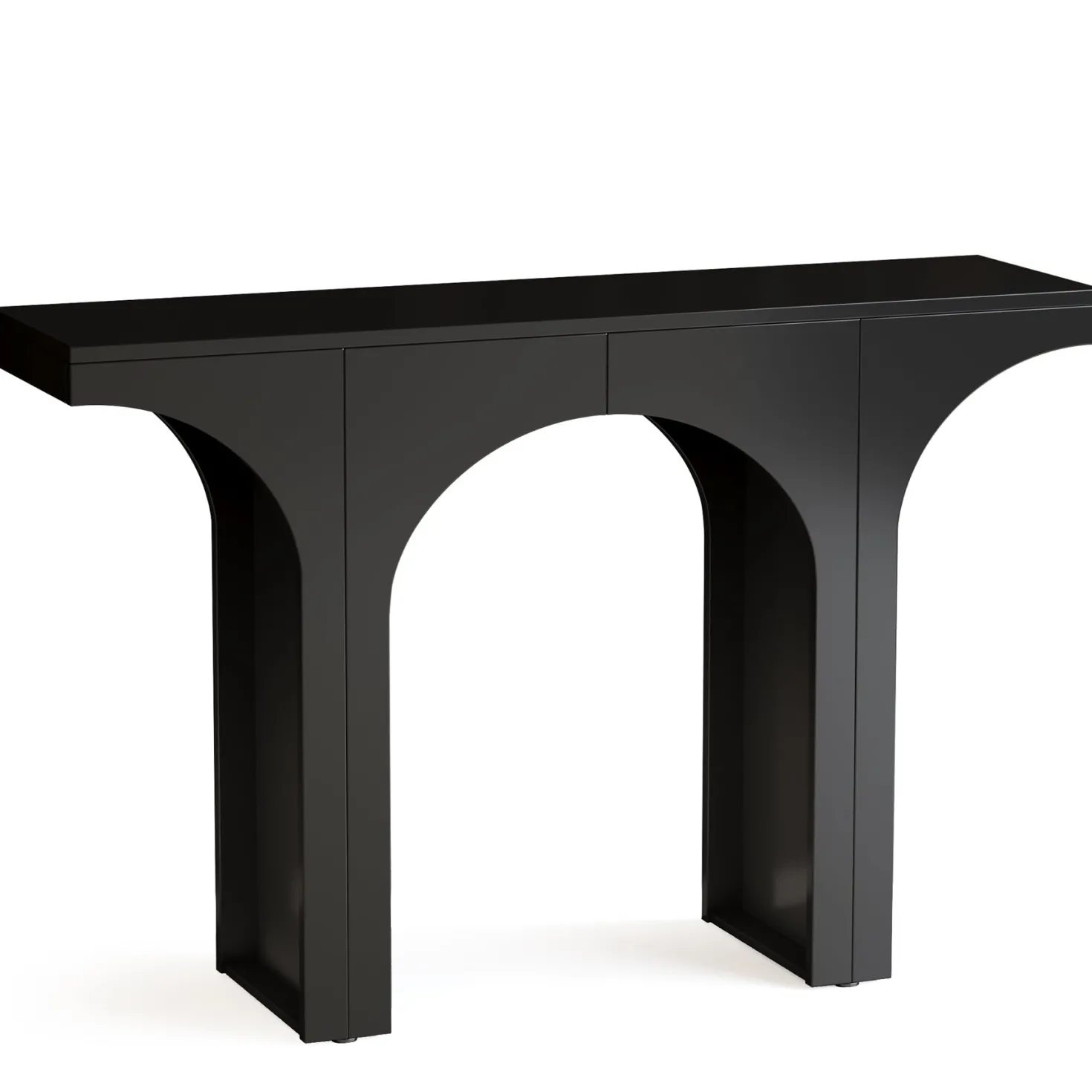 47" Console Table, Wooden Entryway Table Sofa Table with Arch Base