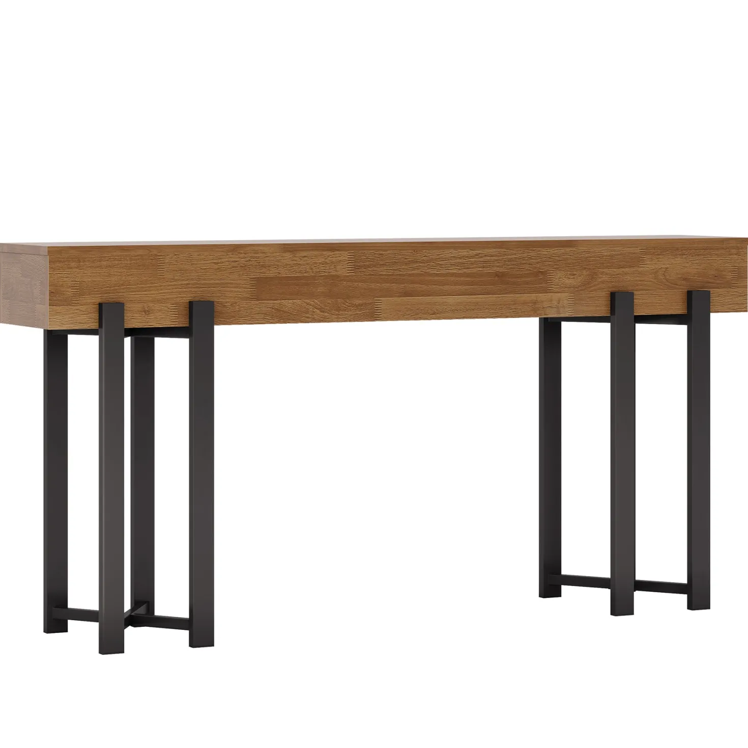 63" Console Table, Wooden Sofa Table Hallway Foyer Table