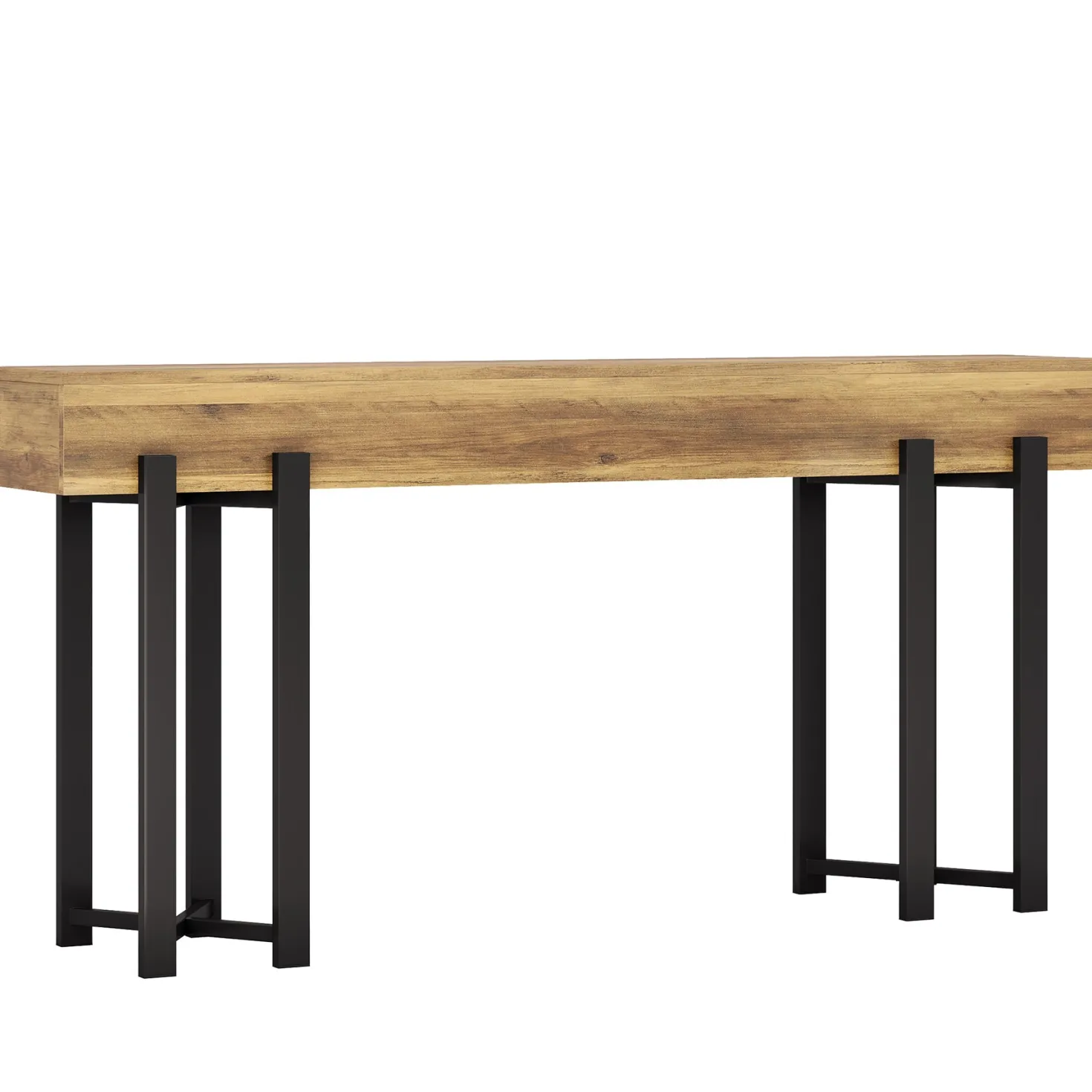 63" Console Table, Wooden Sofa Table Hallway Foyer Table