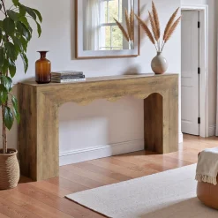 63" Console Table, Wooden Sofa Table Entryway Table with Storage