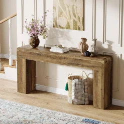 70.9" Console Table, Wooden Sofa Table Entryway Console Foyer Table