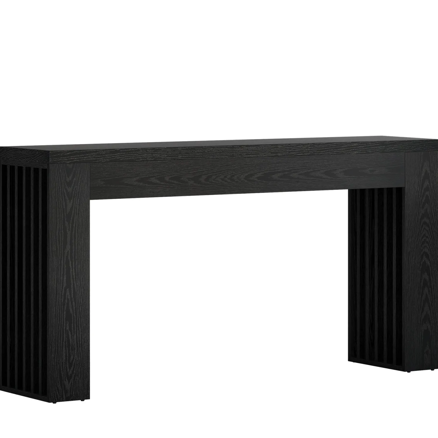 59" Console Table, Wooden Sofa Table Behind The Couch Hallway Table