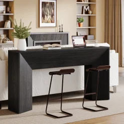 63" Console Table, Wooden Sofa Table Hallway Foyer Table