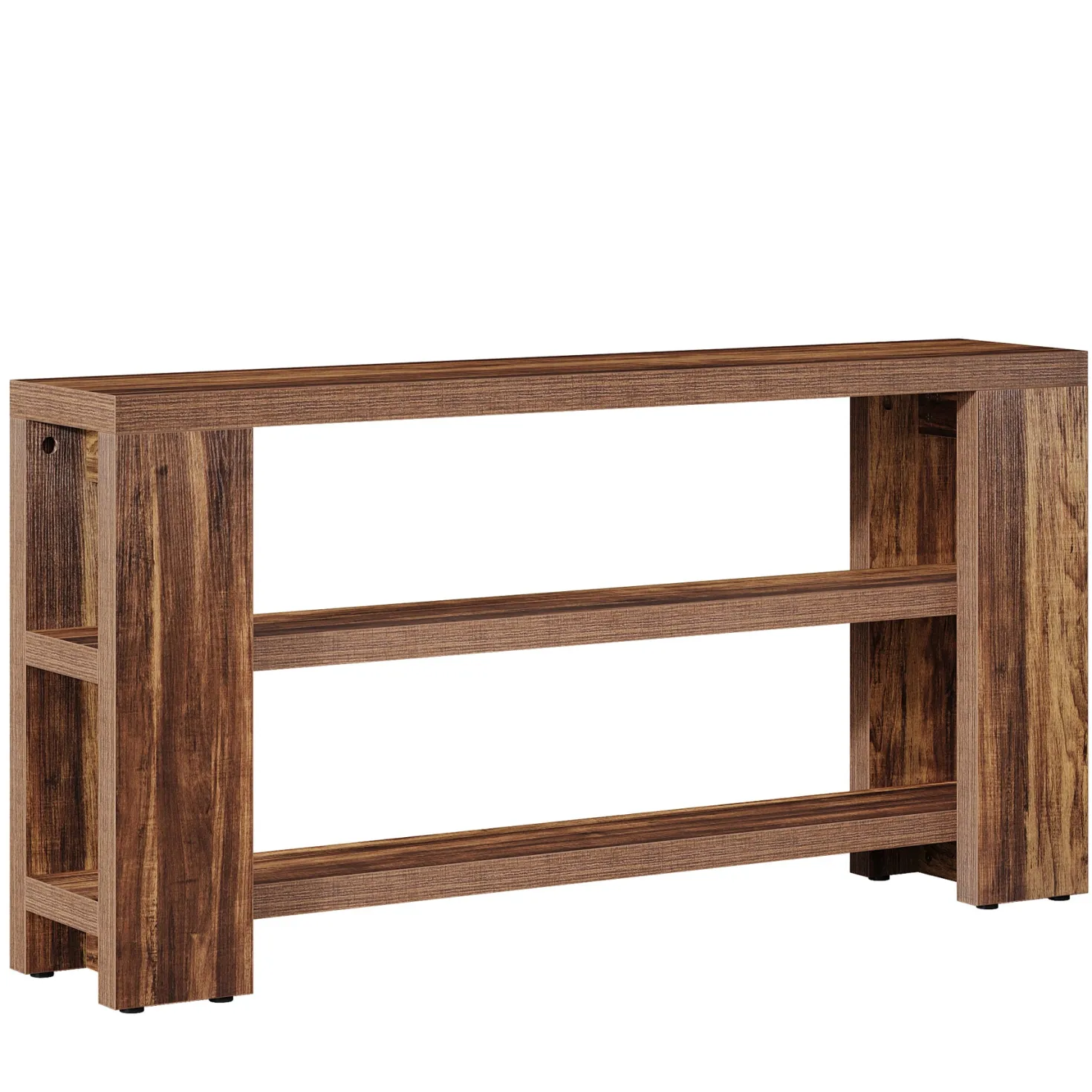 70.9" Console Table, Wooden 3-Tier Sofa Foyer Table