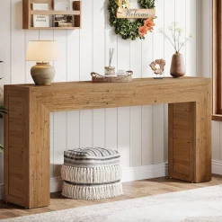 63" Console Table,Farmhouse Sofa Table Entry Table for Hallway
