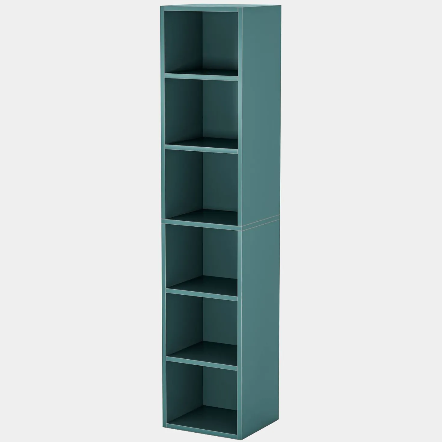 70.9" Corner Bookcase, Modern 6-Tier Narrow Cube Display Shelves