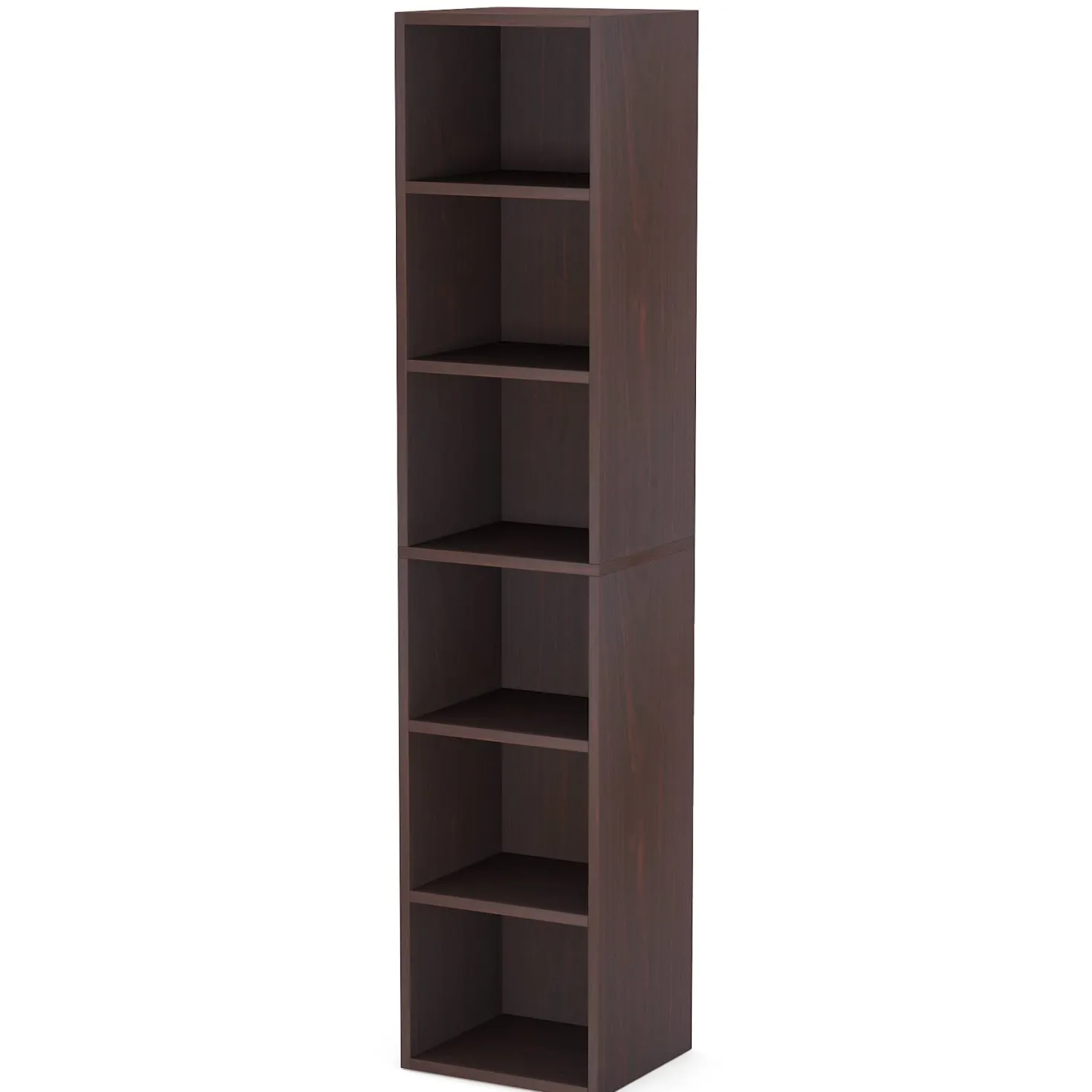 70.9" Corner Bookcase, Modern 6-Tier Narrow Cube Display Shelves