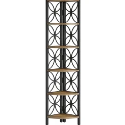 70.8" Corner Shelf, 6-Tier Corner Bookshelf Display Shelf Storage Rack