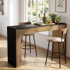 63" Counter Height Bar Table, Modern Industrial High Top Dining Table with Sturdy Base for Kitchen or Home Bar