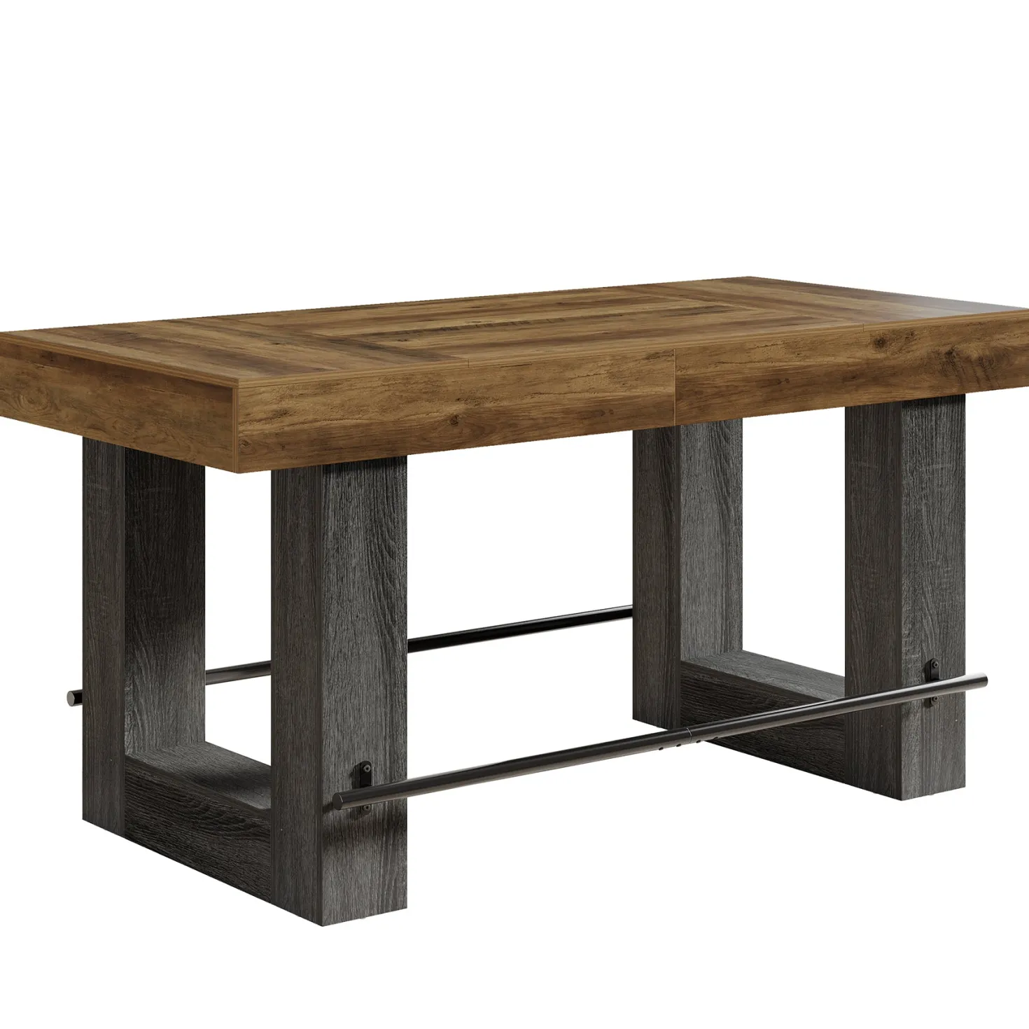 63" Counter Height Bar Table, Large High Top Pub Table Kitchen Island