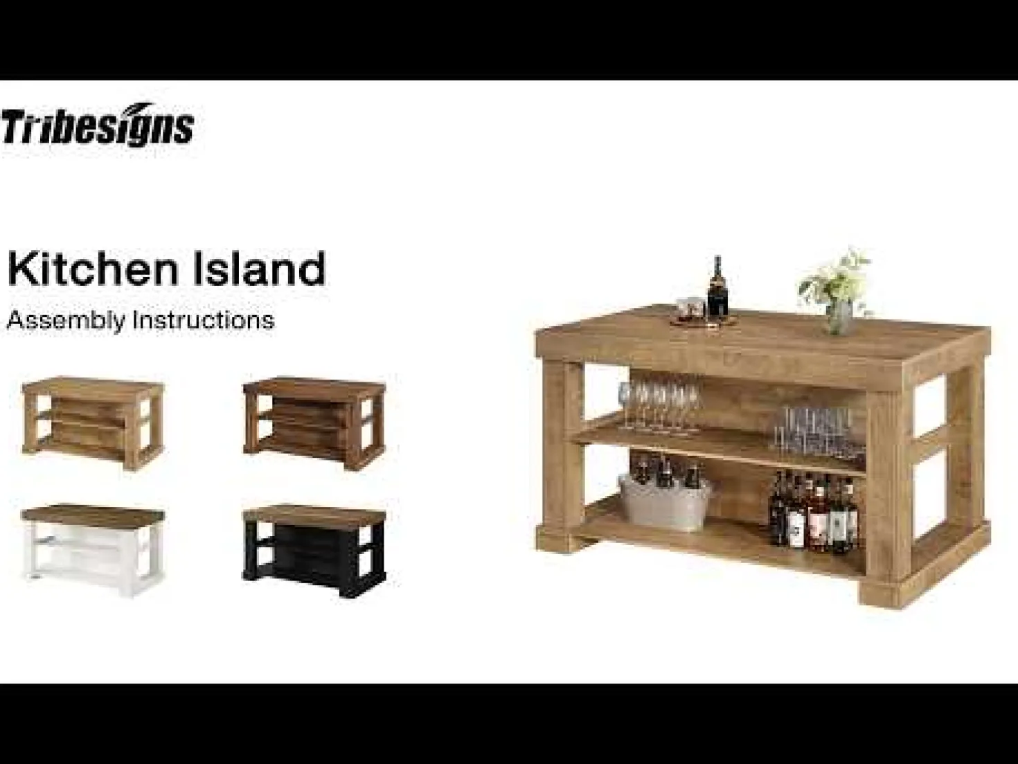 55" Counter Height Bar Table with Storage Shelves, Rectangular Kitchen Table for 6