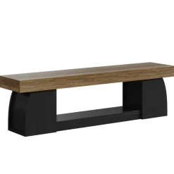 63" Dining Bench, Farmhouse Kitchen Dining Seat with Sturdy Frame