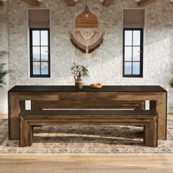 70.9“ Dining Bench, Farmhouse Long Kitchen Bench Seating