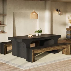 70.9“ Dining Bench, Farmhouse Long Kitchen Bench Seating