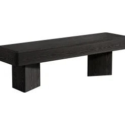 47.24" Dining Bench, Modern Dining Table Bench with Sturdy Base