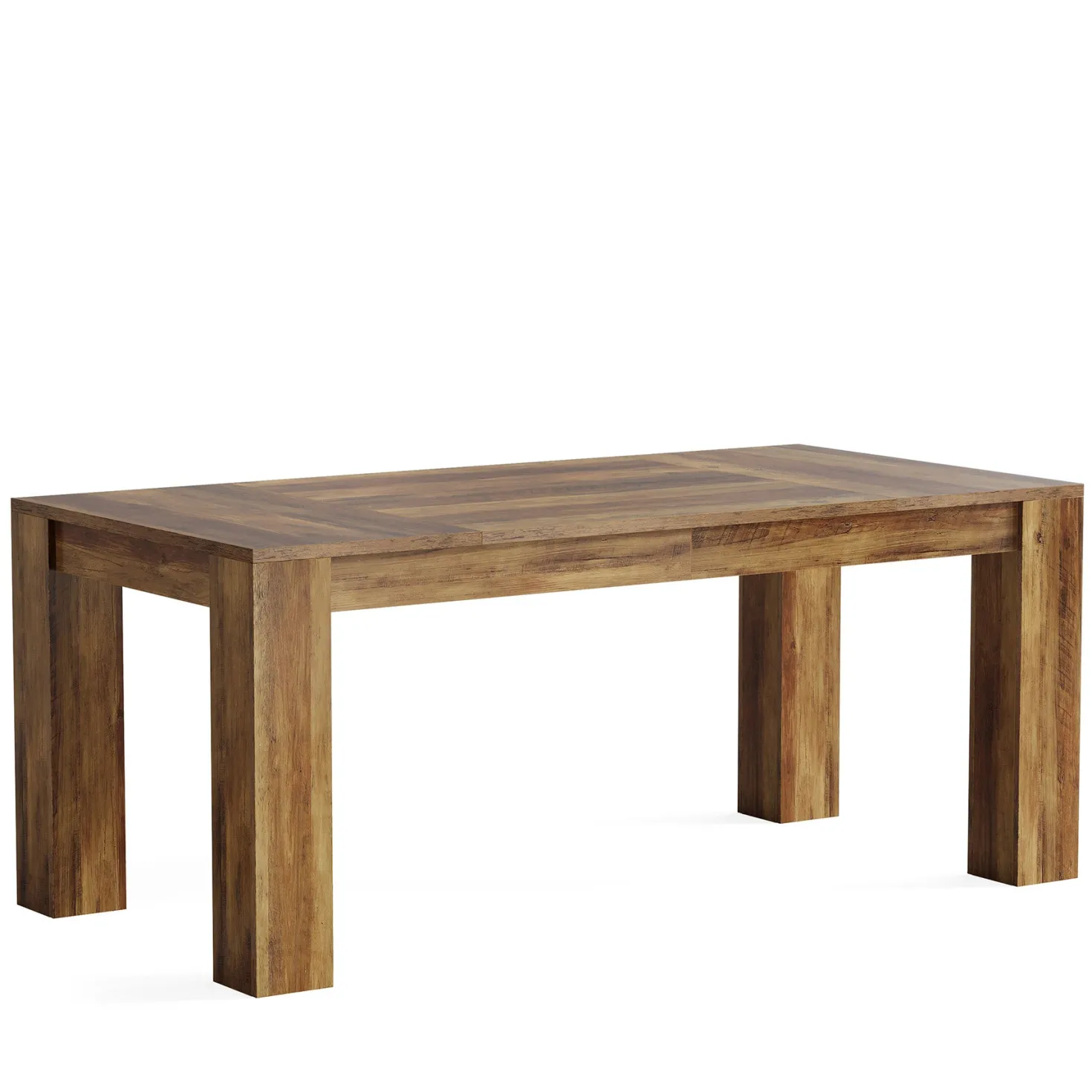 63" Dining Table, Farmhouse Kitchen Dinner Table for 4-6 People