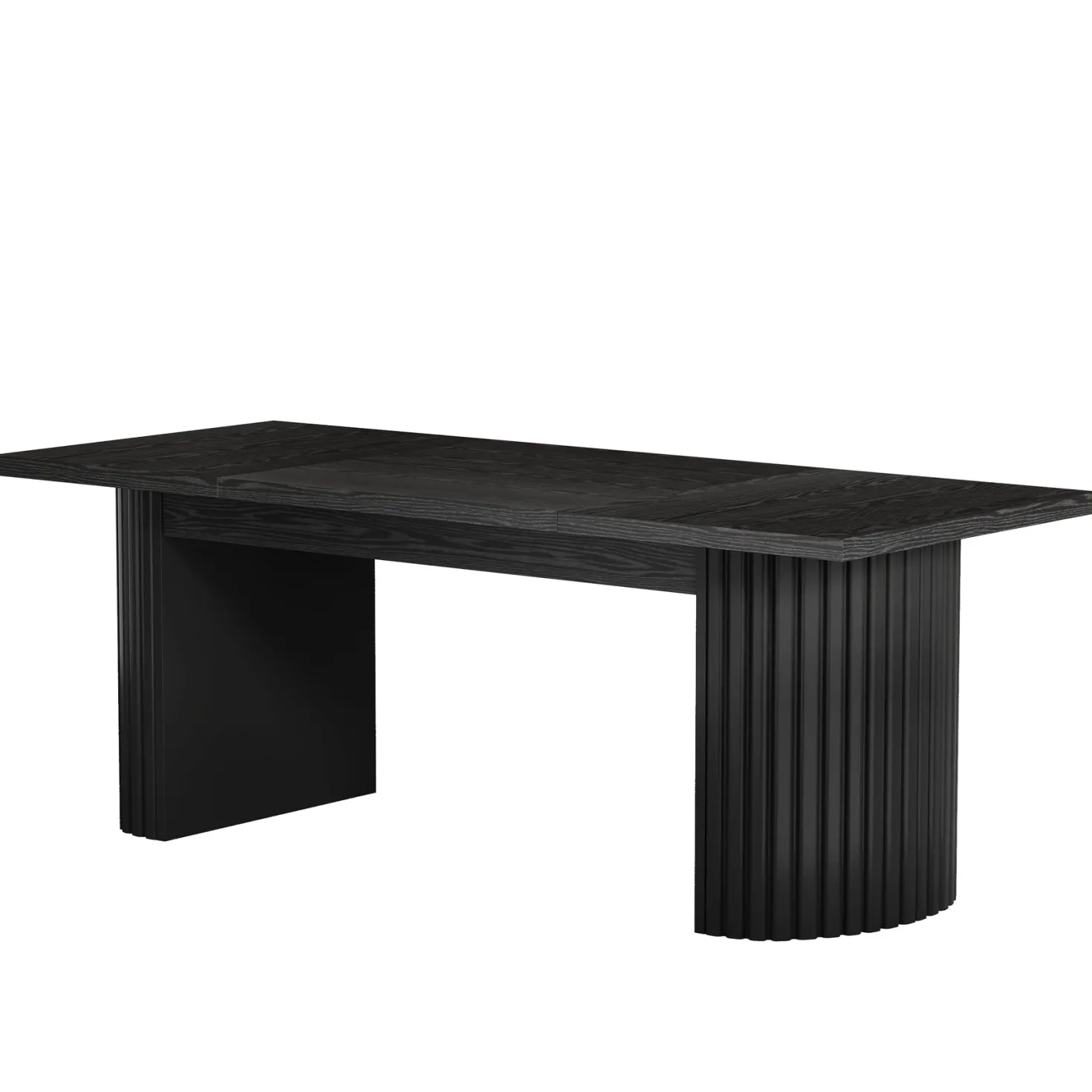 78.7" Dining Table, Farmhouse Kitchen Table With Dual Base