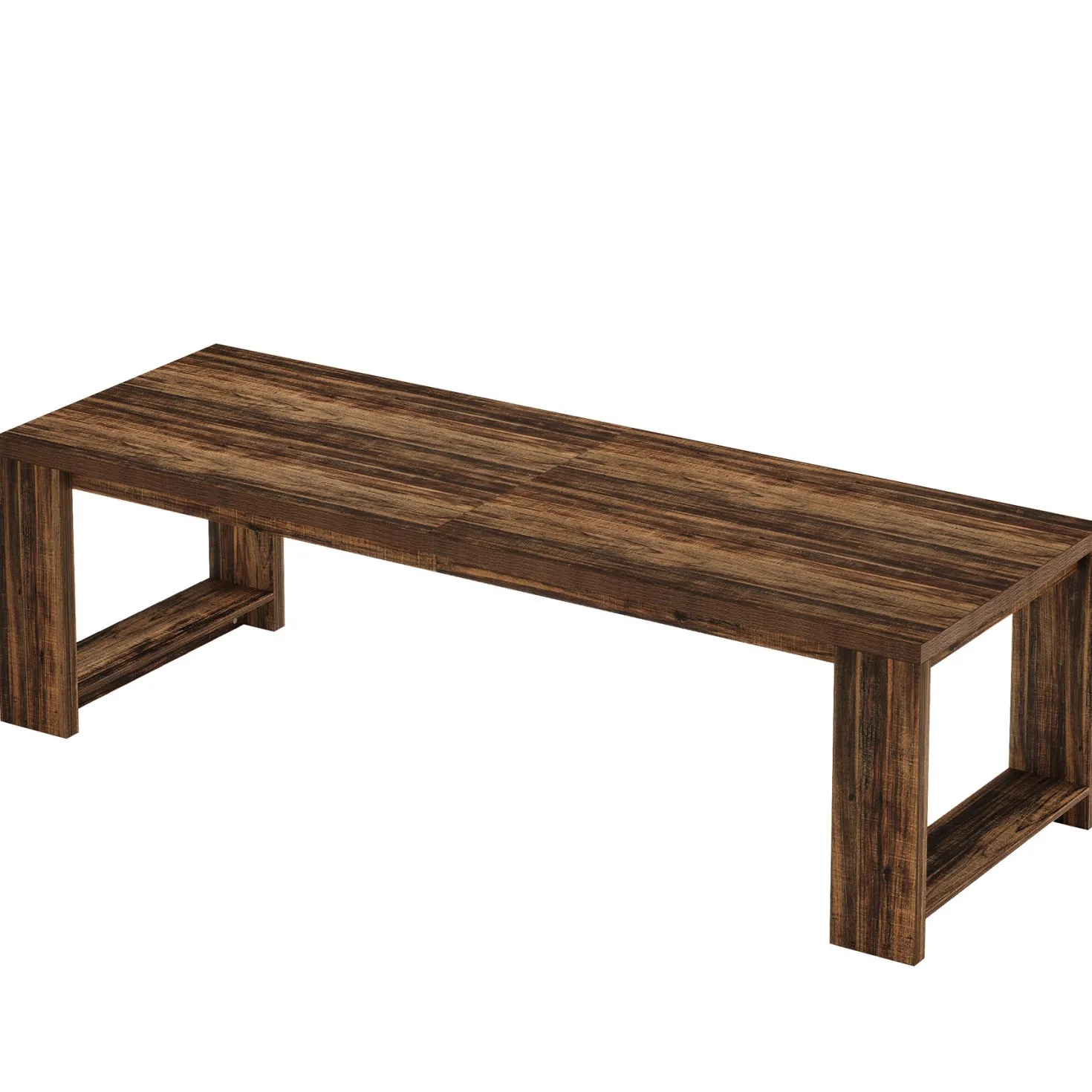 86" Dining Table, Farmhouse Kitchen Dinner Table For 8-10 People