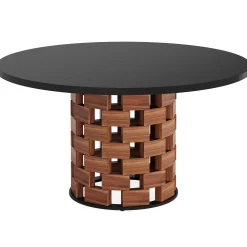 47" Dining Table, Farmhouse Round Kitchen Table for 4-6 People