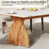 63" Dining Table for 6, Modern Kitchen Table with Heavy Duty Legs for Dining Room