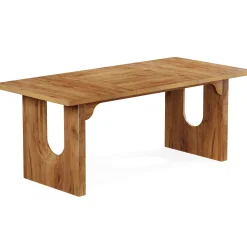 71" Dining Table for 6 to 8 People, Modern Wood Kitchen Dinner Table